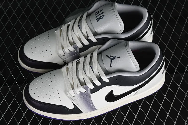 All categories Air Jordan Jordan series basketball shoes Air Jordan 1 Low Air Jordan 1 Low "Purple" AJ1 Joe 1 white black purple low-top cultural casual sneakers HF5759-101